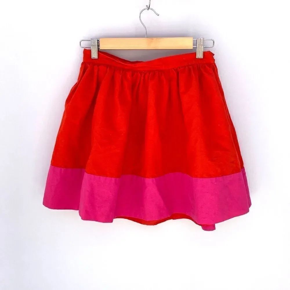 Kate Spade for Gap color block red/pink skirt